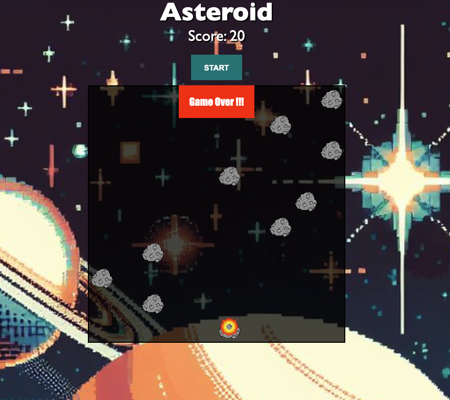 an asteroid video game